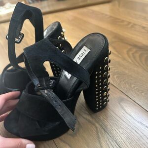 Steve Madden Black Studded Women's Heels